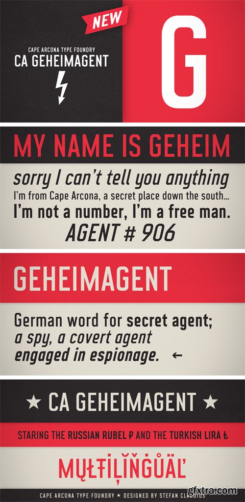 CA Geheimagent Font Family