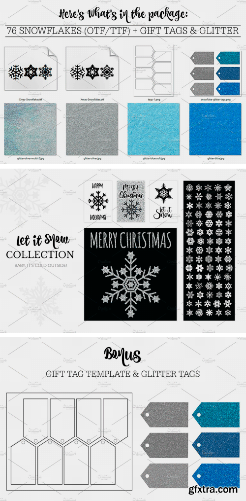 CM - Snowflake Icons Font 2114390