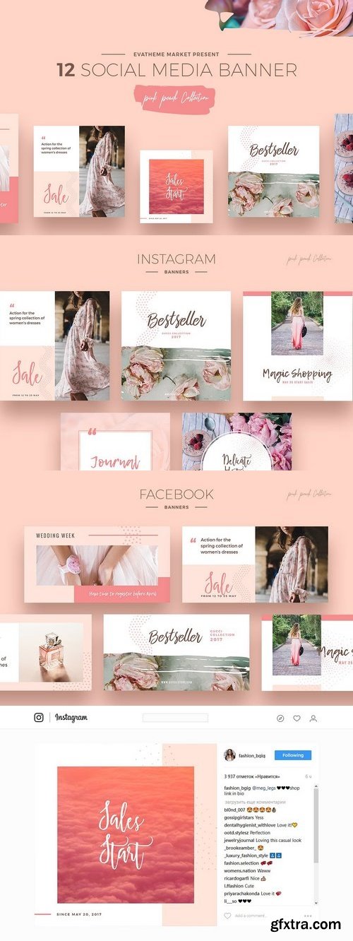 CM - Pink Peach Social Media Designs 1415816