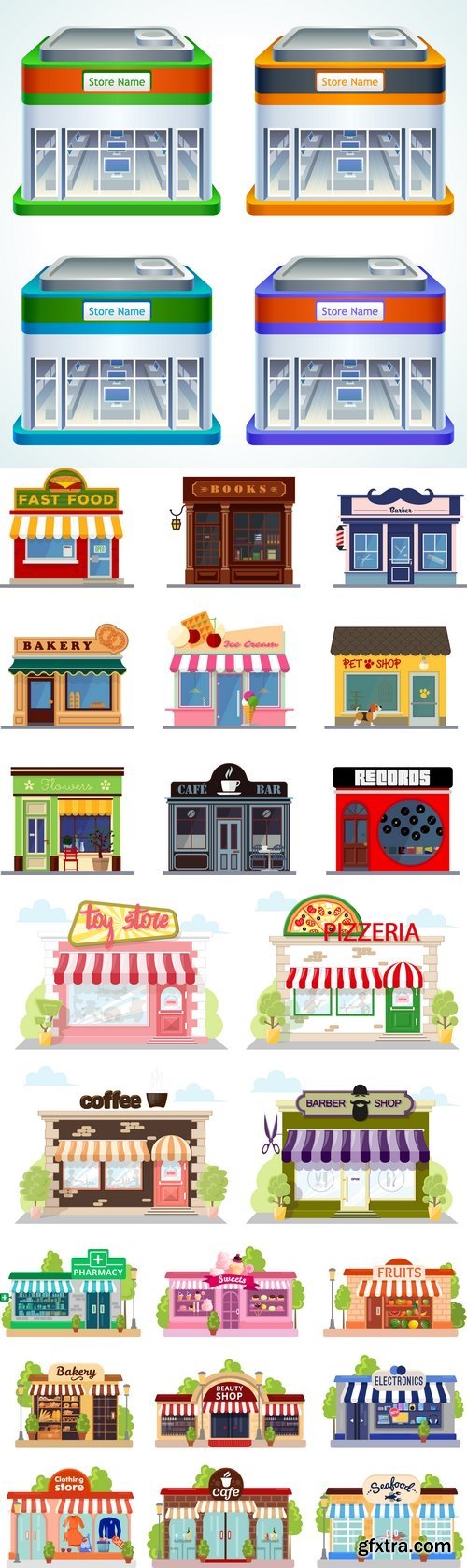 Vectors - Different Shops Set 18