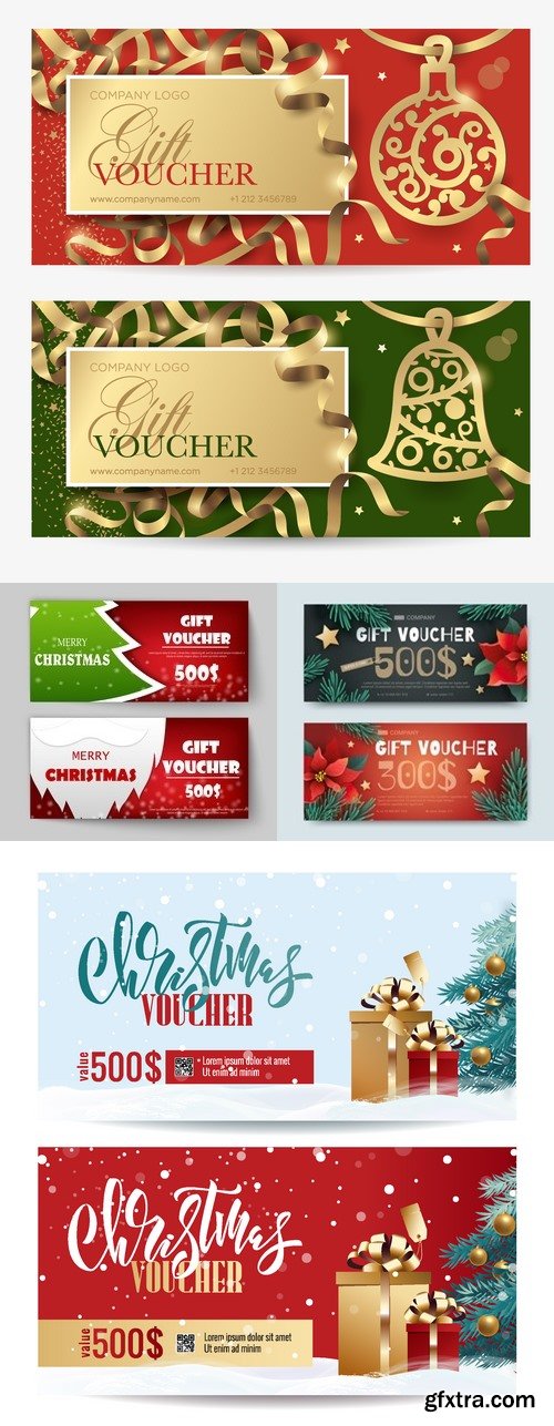 Vectors - Christmas Gift Voucher Templates 2