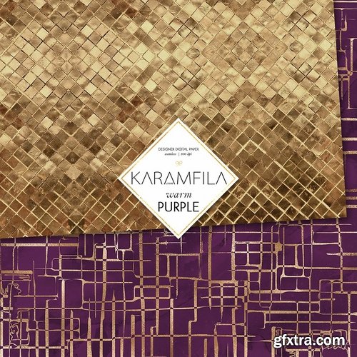 CM - Abstract Violet Gold Patterns 2140243