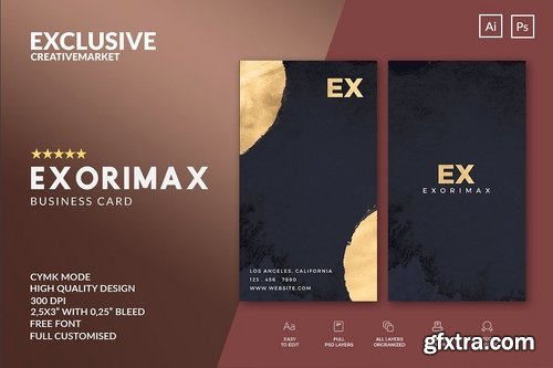 CM - EXORIMAX Business Card Template PACK 2131705