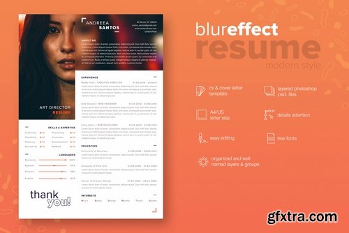 CM - Professional Resume  CV - Modern 2140702