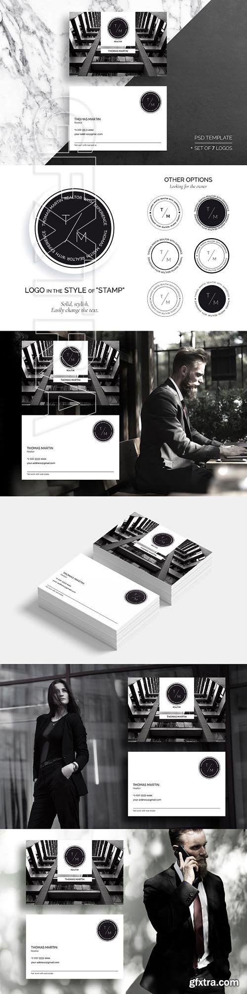 CreativeMarket - A solid business card of a realtor 2129299