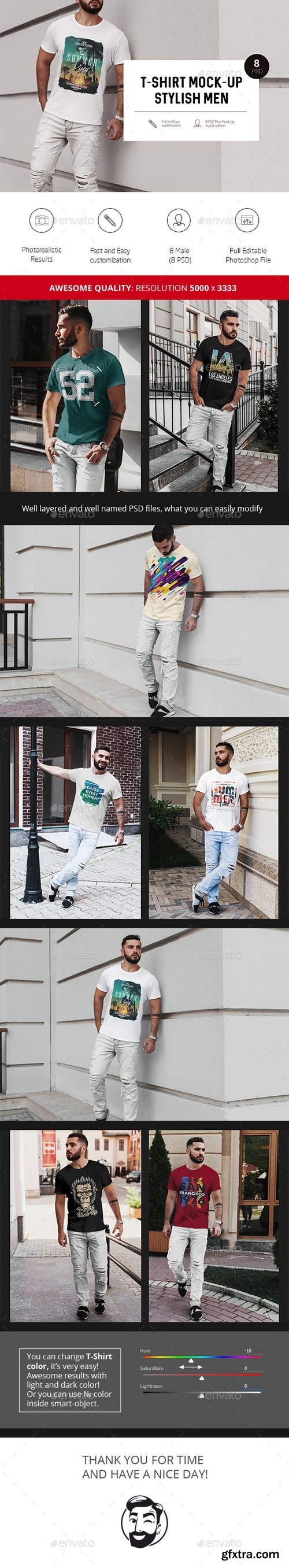 Graphicriver - T-Shirt Mock-Up Stylish Men 20899701