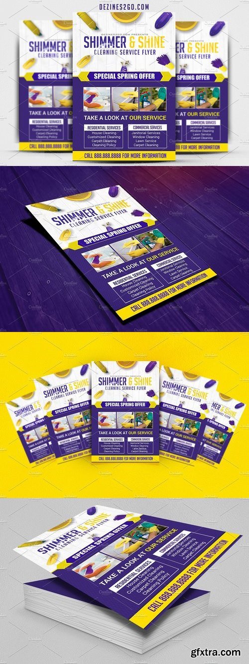 CM - Cleaning Service Flyer Template 1916034