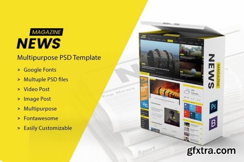 News Magazine - Multipurpose PSD Template