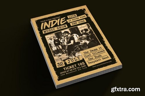 GraphicRiver - Indie Music Show Flyer 21150635