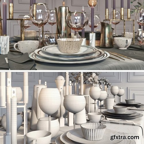 Tableware decoration 3d Model