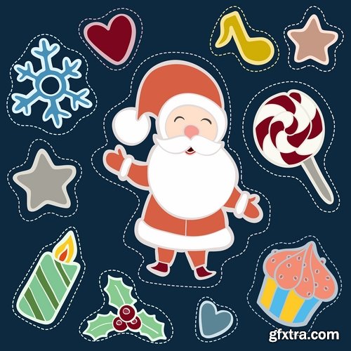 Christmas icon logo meal alien toy sweet perfume jewelry 25 EPS