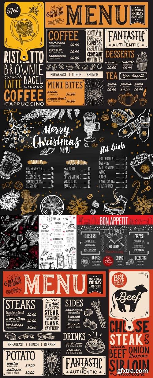 Vectors - Vintage Menu Backgrounds 22