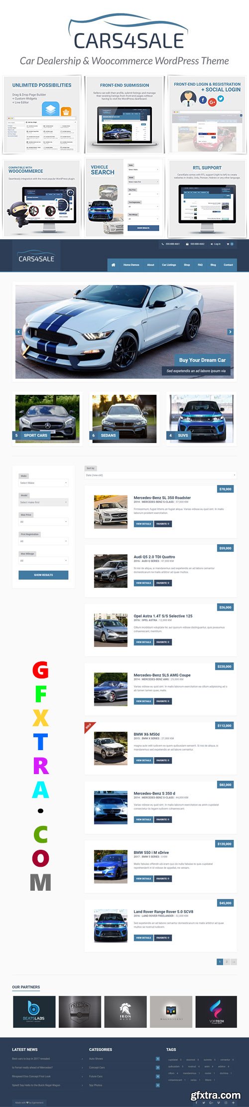 Cars4Sale v1.0 - Car Dealer WordPress Theme - CM 2148510