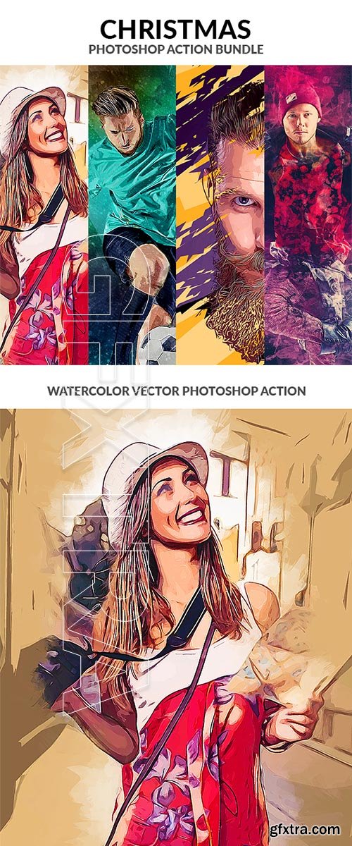 GraphicRiver - Christmas Photoshop Action Bundle 21146735