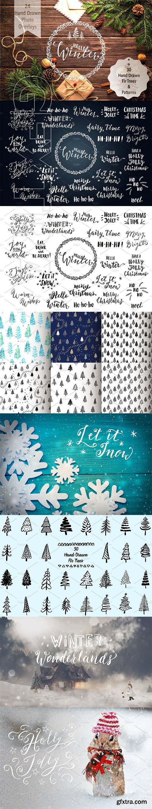 CreativeMarket - Xmas&New Year Photo Overlays+Extras 2144482