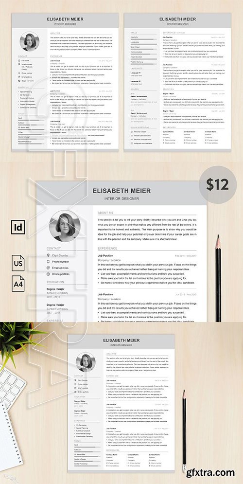 CreativeMarket - Professional Resume Template 1859095