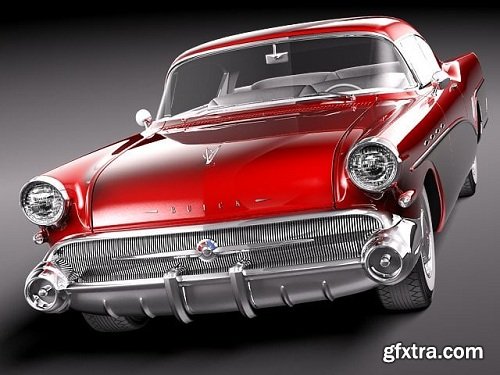 Buick Roadmaster 1957 3d Model