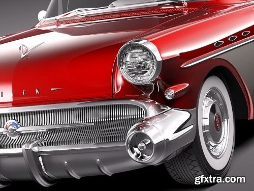 Buick Roadmaster 1957 3d Model