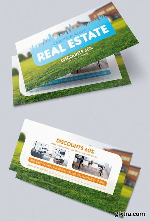 Real Estate V5 Gift Certificate PSD Template