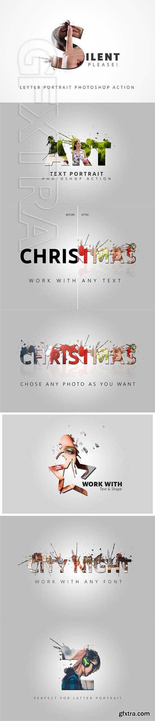 CreativeMarket - Letter Manipulation Photoshop Action 2144819