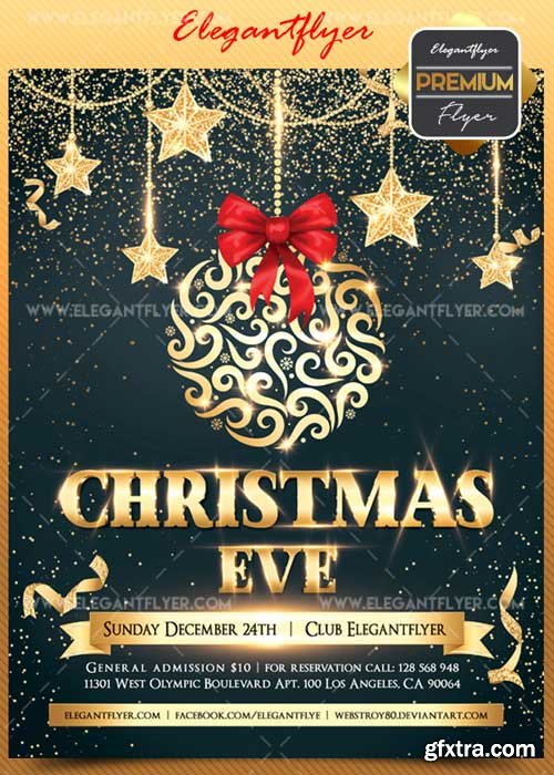 Christmas EVE V17 2017 Flyer PSD Template + Facebook Cover