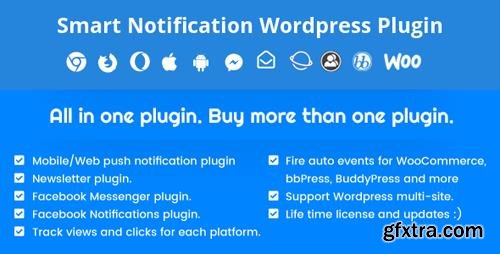 CodeCanyon - Smart Notification Wordpress Plugin v7.3.1 - Web & Mobile Push, FB Messenger, FB Notifications & Newsletter - 6548533