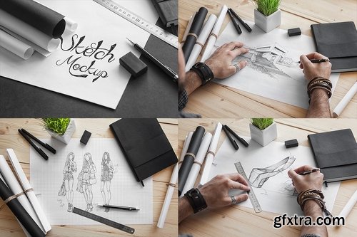 Stylish and Organic Sketch Mock-Up