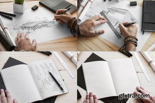 Stylish and Organic Sketch Mock-Up