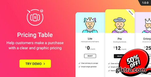 CodeCanyon - WordPress Pricing Table Plugin v1.0.0 - 20841735