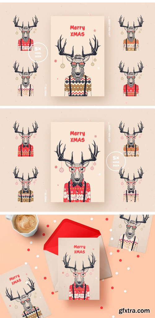 CM - Christmas Deer Characters 2068294