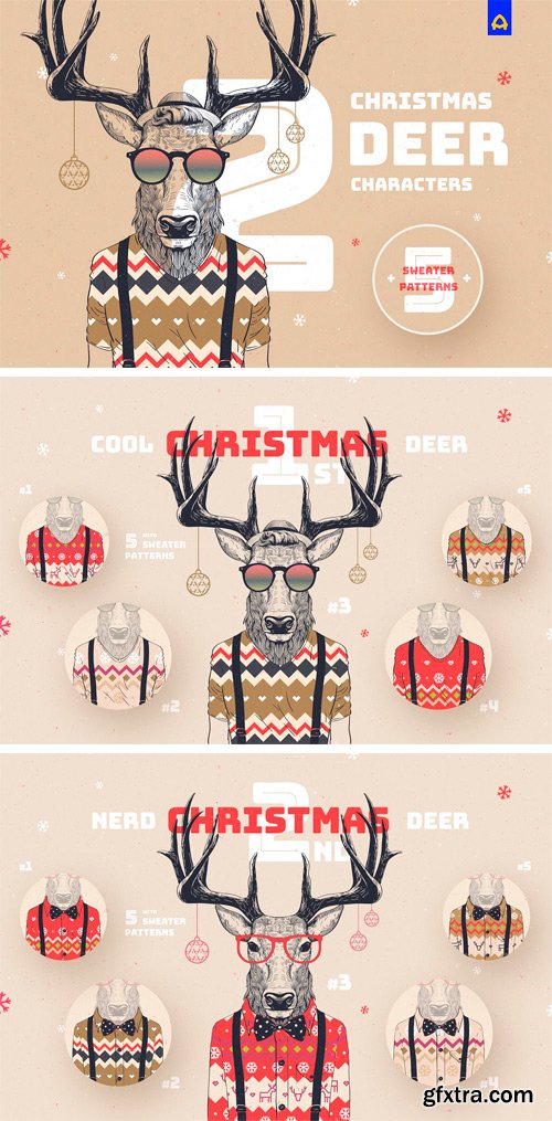 CM - Christmas Deer Characters 2068294