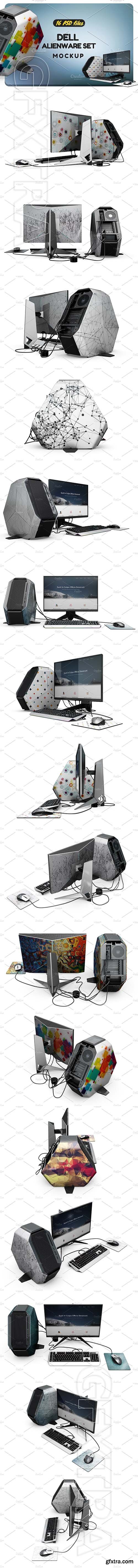 CreativeMarket - Dell Alienware Set Mockup 2161622