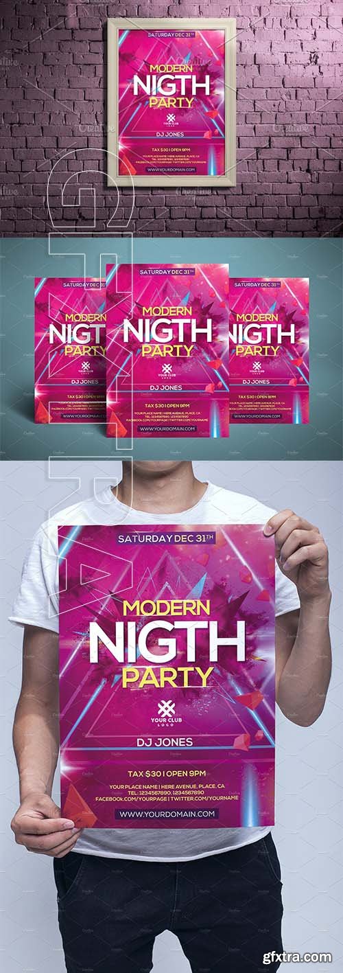 CreativeMarket - Night Club Party Poster Flyer 2161040