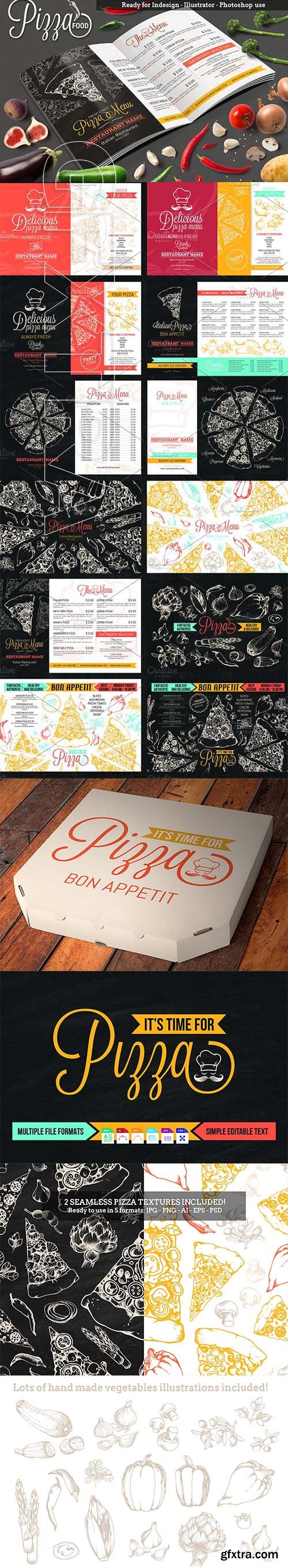 CreativeMarket - Pizzeria or Restaurant Menu Template 2161629