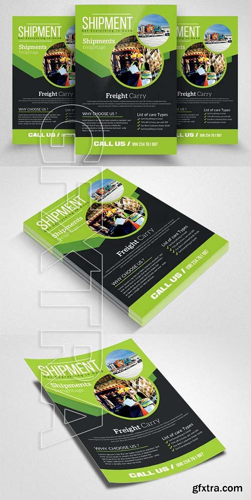 CreativeMarket - Freight Shippment Flyer 2162607