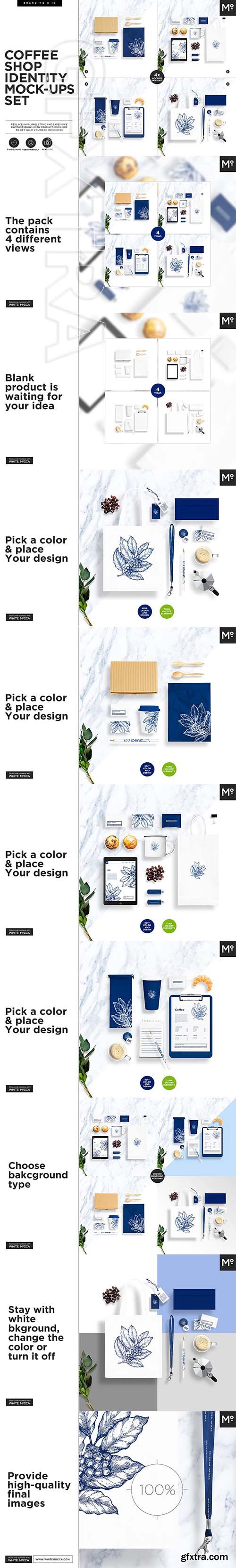 CreativeMarket - Coffee Shop Identity Mock-ups Set 2163036