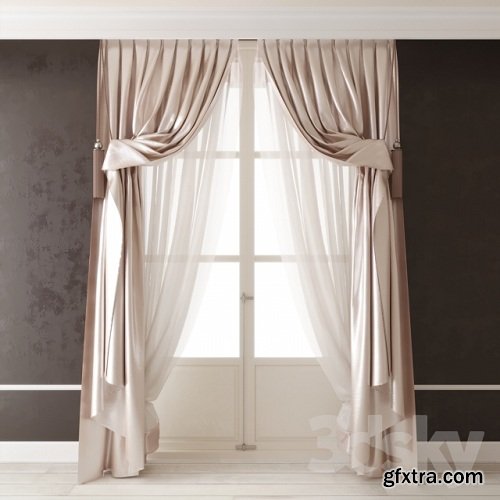 Curtains classic 3d Model