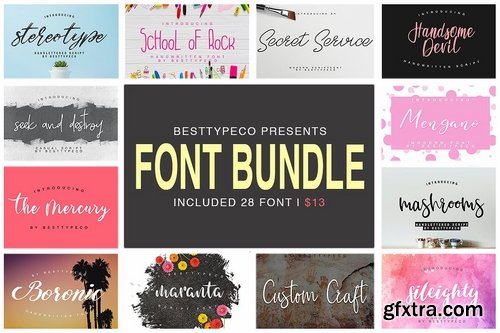 CM - 28in1 FontBundle by BESTTYPECO 2135353