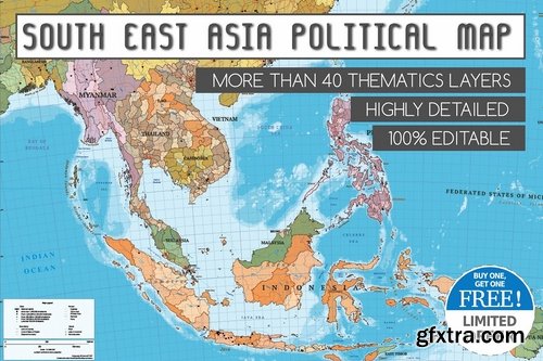 CM - Map of Asia - South East Asia 2138125