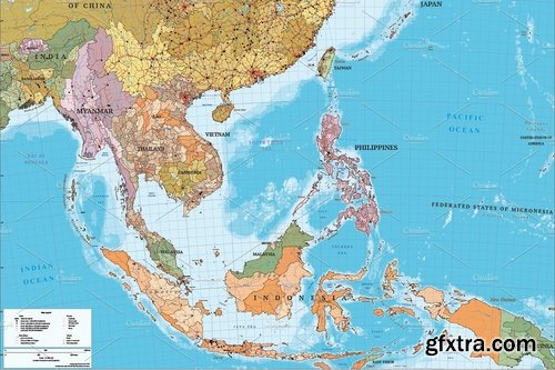 CM - Map of Asia - South East Asia 2138125