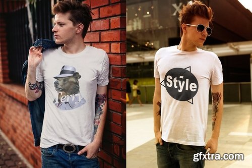 Male T-Shirt Fashion Mock-Up