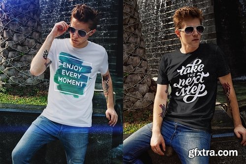 Male T-Shirt Fashion Mock-Up