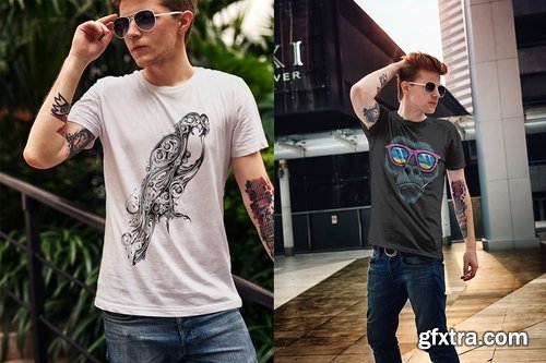 Male T-Shirt Fashion Mock-Up