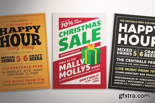 CreativeMarket December Awesome Flyer Bundle 2139775