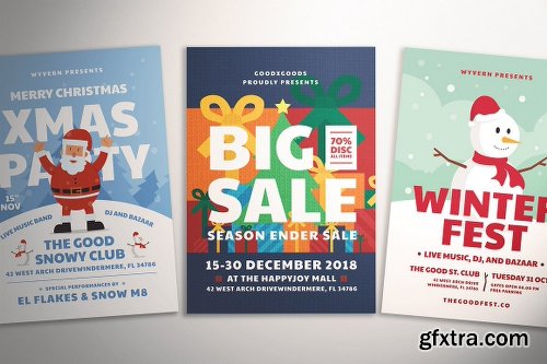 CreativeMarket December Awesome Flyer Bundle 2139775