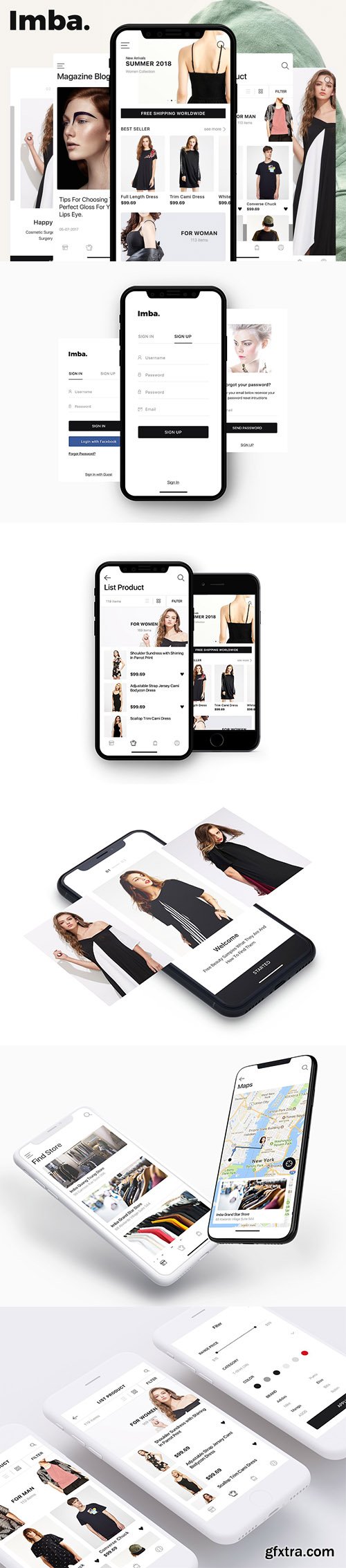 Imba Ecommerce App Ui Kit - CM 1881508