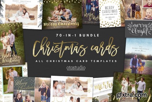 CreativeMarket SALE Christmas Cards Bundle 2106099