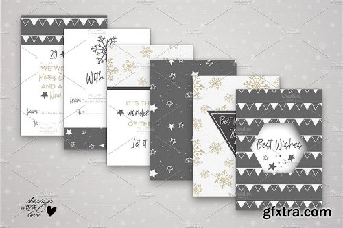 CreativeMarket Christmas Card Set BOHO LOVE 2124275