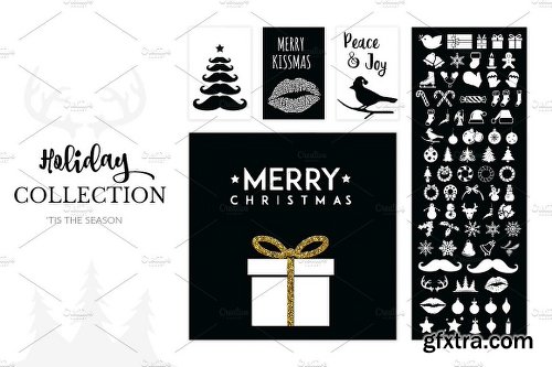 CreativeMarket Christmas Icons Holiday Collection 2118646