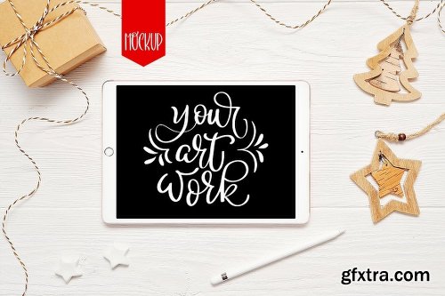 CreativeMarket Christmas Ipad Mock Up 2123972